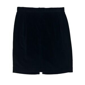 VTG 90s Clothes Circuit Black Velvet High Waist‎ Skirt Whimsigoth Goth
